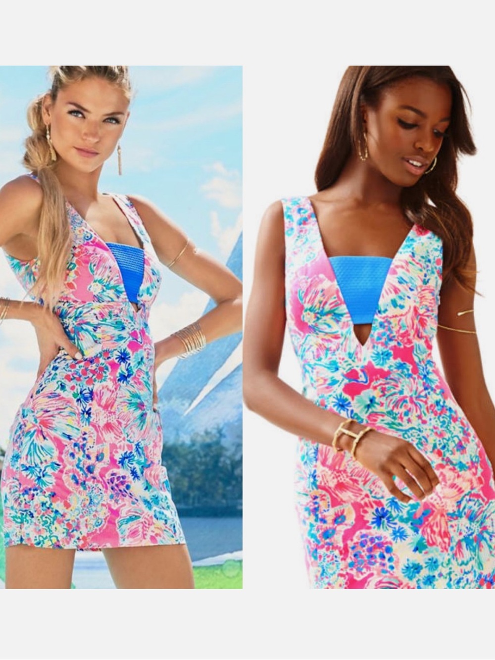 Lilly Pulitzer Cassa Shift Dress Tiki Pink Gypsea Pink - Picture 2 of 16